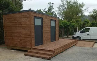 Bloc sanitaire, Sanitaire modulaire pour camping et collectivité, solution modulaire Double PMR SANIBIO