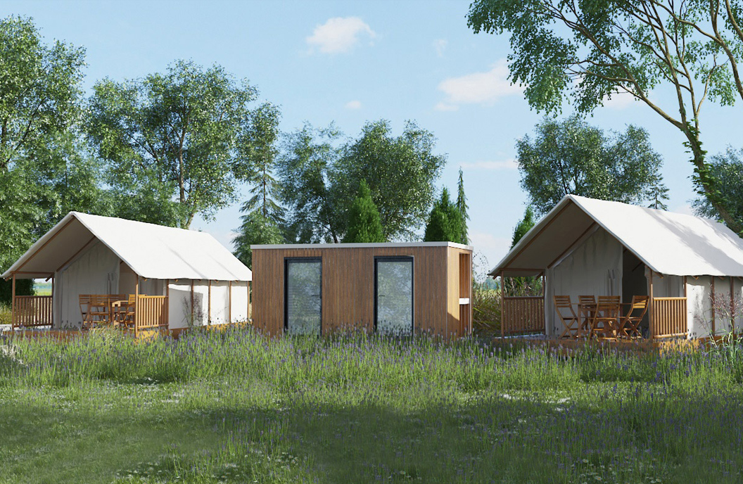 Blocs sanitaires modulaire pour camping et écolodge, et normes PMR