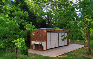 Sanitaire modulaire camping solution modulaire sanibio Module X6 Camping Domaine de Sanaud
